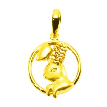 Goldlery 24K Gold "Zodiac" Rabbit Pendant
