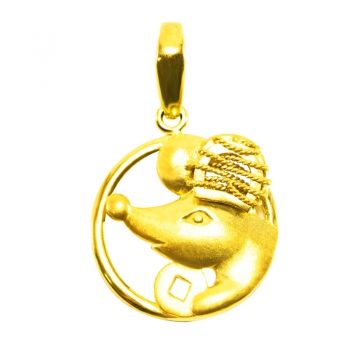 Goldlery 24K Gold "Zodiac" Rat Pendant